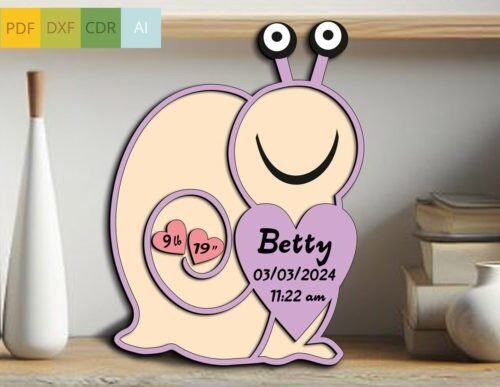 tablero-de-anuncios-de-nacimiento-de-bebe-caracol-creativo-digital Tablero De Anuncios De Nacimiento De Bebe Caracol Creativo Digital
